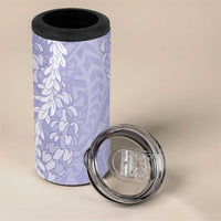 Puakenikeni and Maile Lei 4 in 1 Can Cooler Tumbler Purple Double Strand Lei LT9 - Polynesian Pride