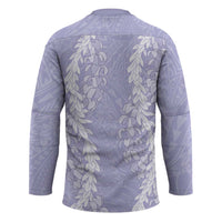Puakenikeni and Maile Lei Hockey Jersey Purple Double Strand Lei - Polynesian Pride