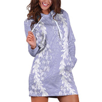 Puakenikeni and Maile Lei Hoodie Dress Purple Double Strand Lei LT9 Purple - Polynesian Pride
