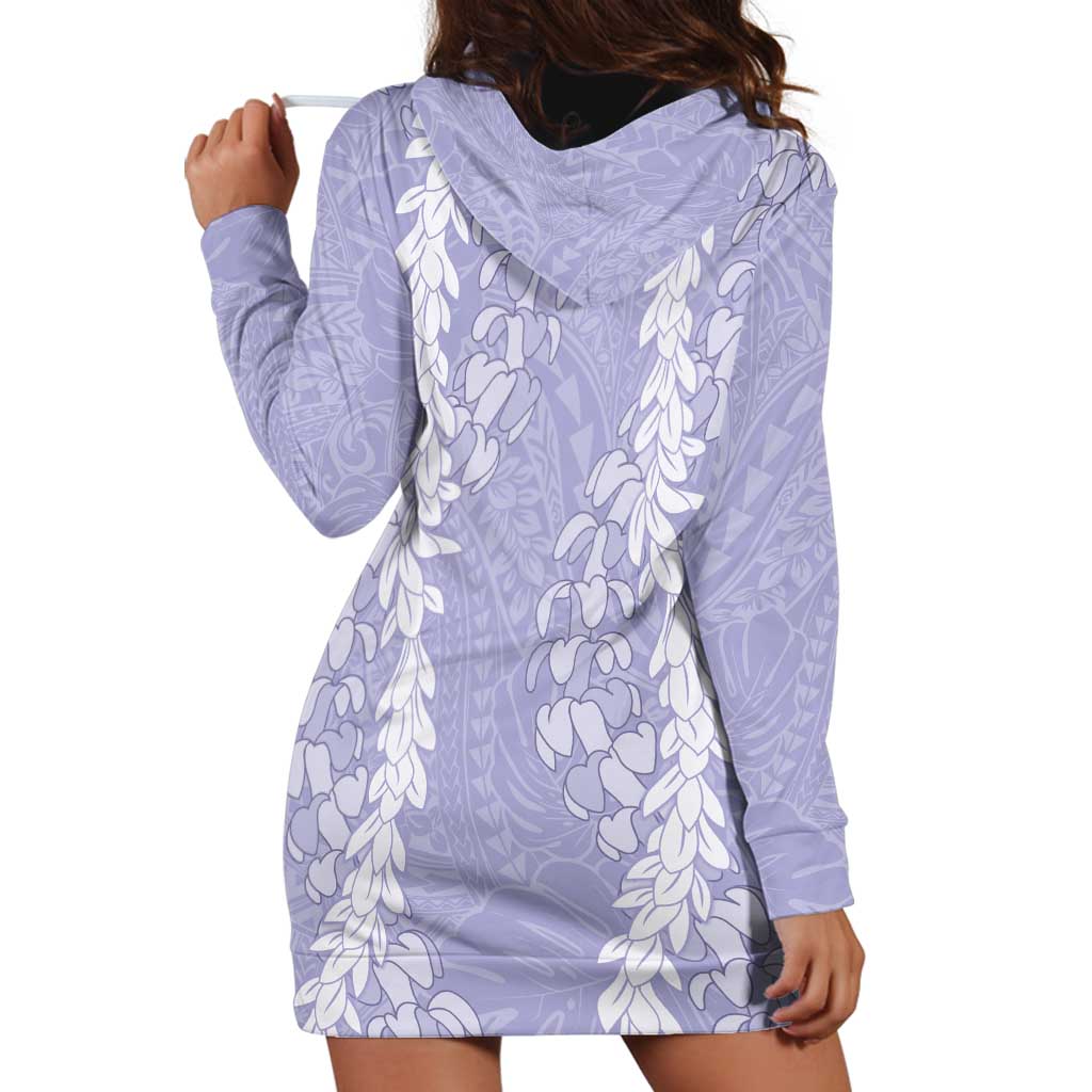 Puakenikeni and Maile Lei Hoodie Dress Purple Double Strand Lei LT9 - Polynesian Pride