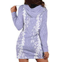 Puakenikeni and Maile Lei Hoodie Dress Purple Double Strand Lei LT9 - Polynesian Pride