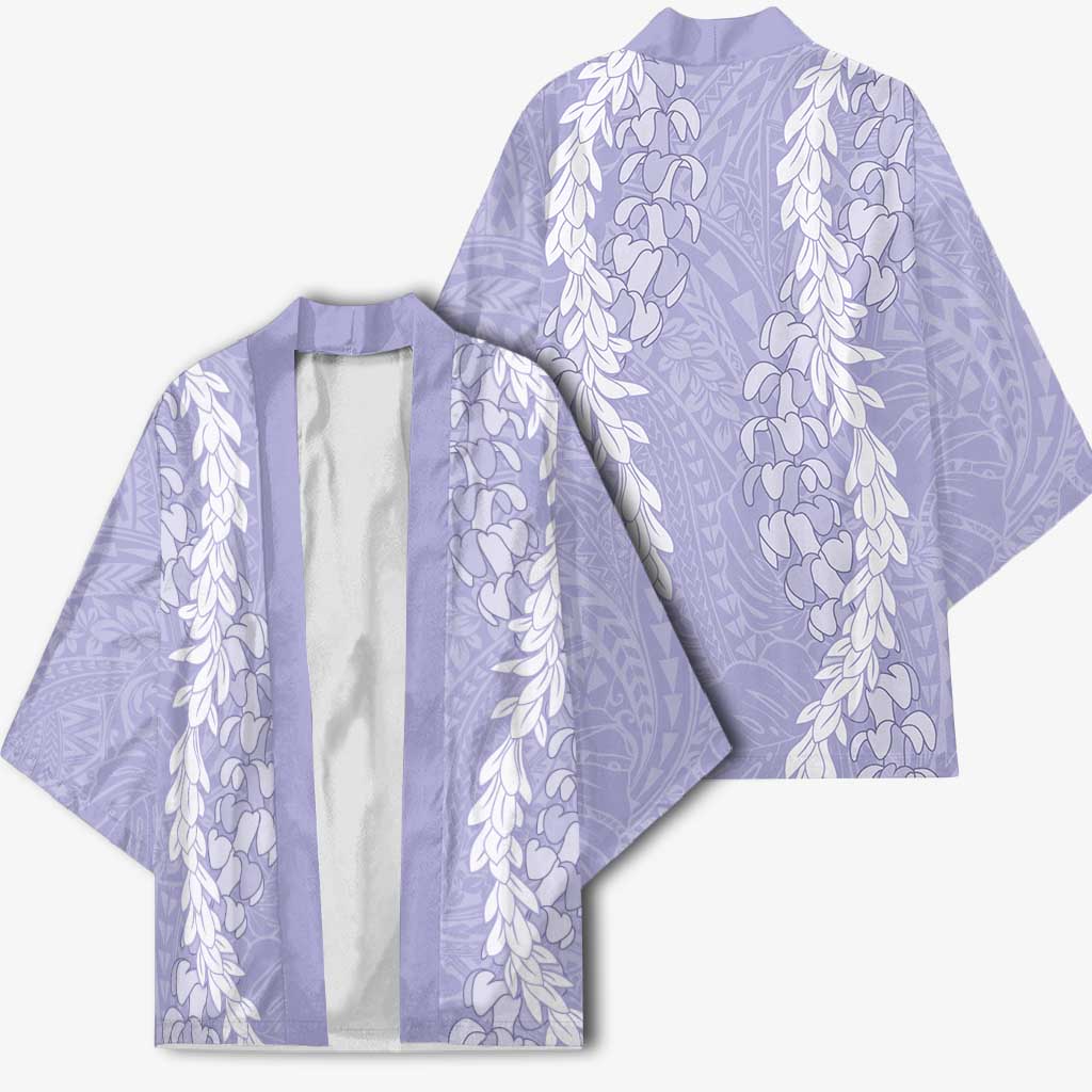 Puakenikeni and Maile Lei Kimono Purple Double Strand Lei - Polynesian Pride