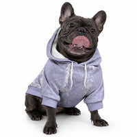 Puakenikeni and Maile Lei Pet Hoodie Purple Double Strand Lei