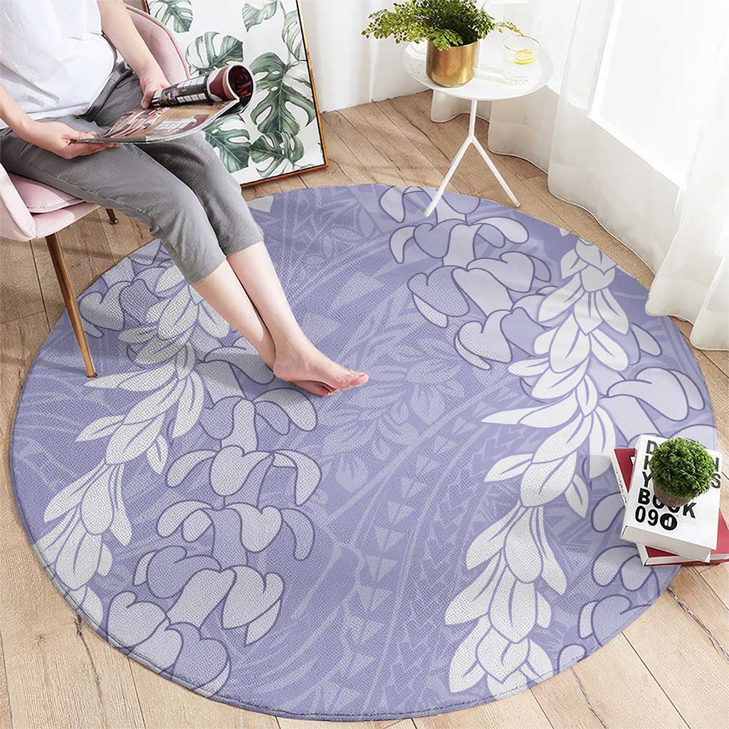Puakenikeni and Maile Lei Round Carpet Purple Double Strand Lei LT9 - Polynesian Pride