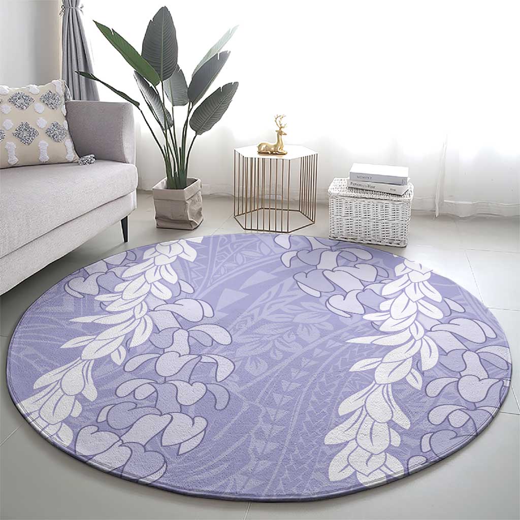 Puakenikeni and Maile Lei Round Carpet Purple Double Strand Lei LT9 - Polynesian Pride