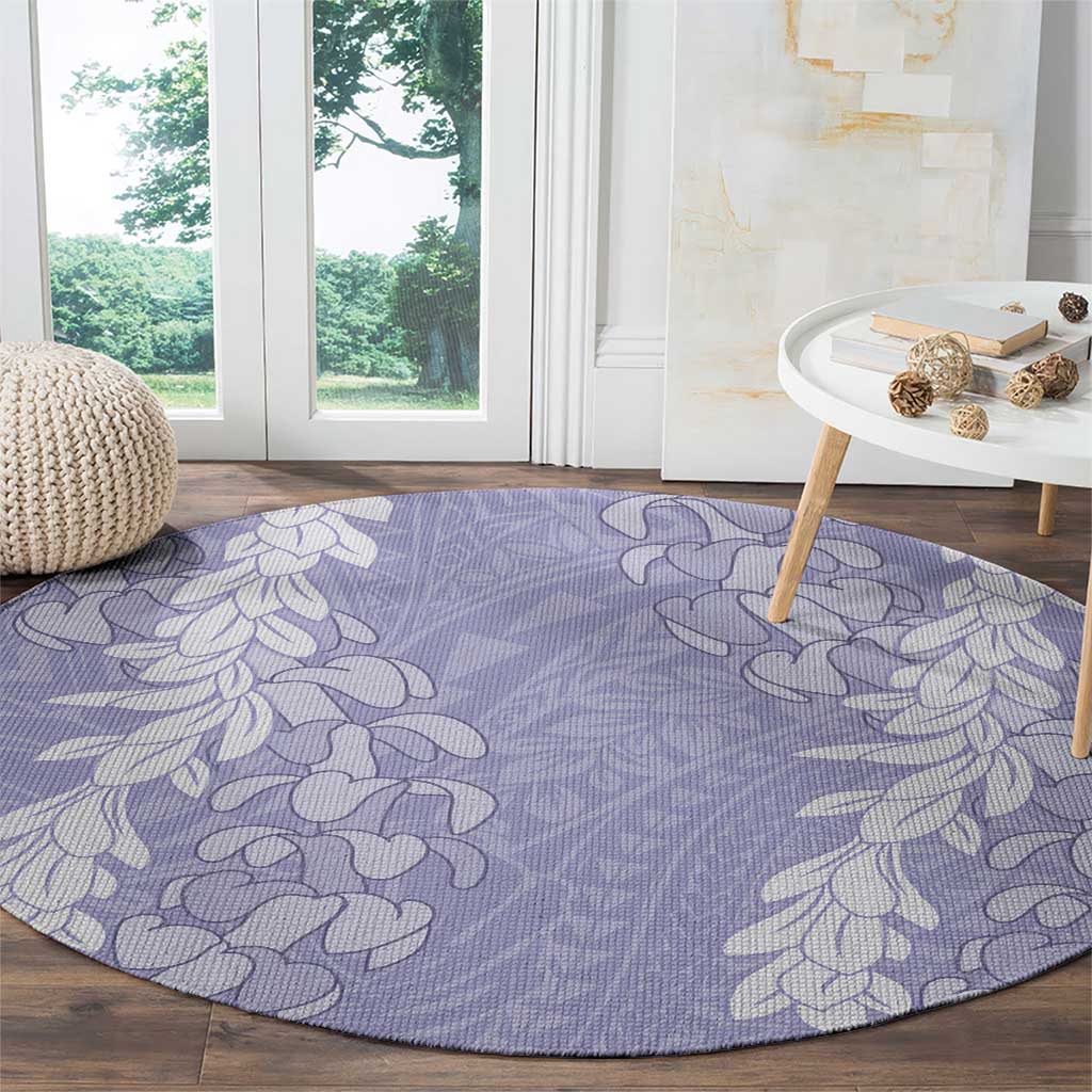 Puakenikeni and Maile Lei Round Carpet Purple Double Strand Lei LT9 - Polynesian Pride