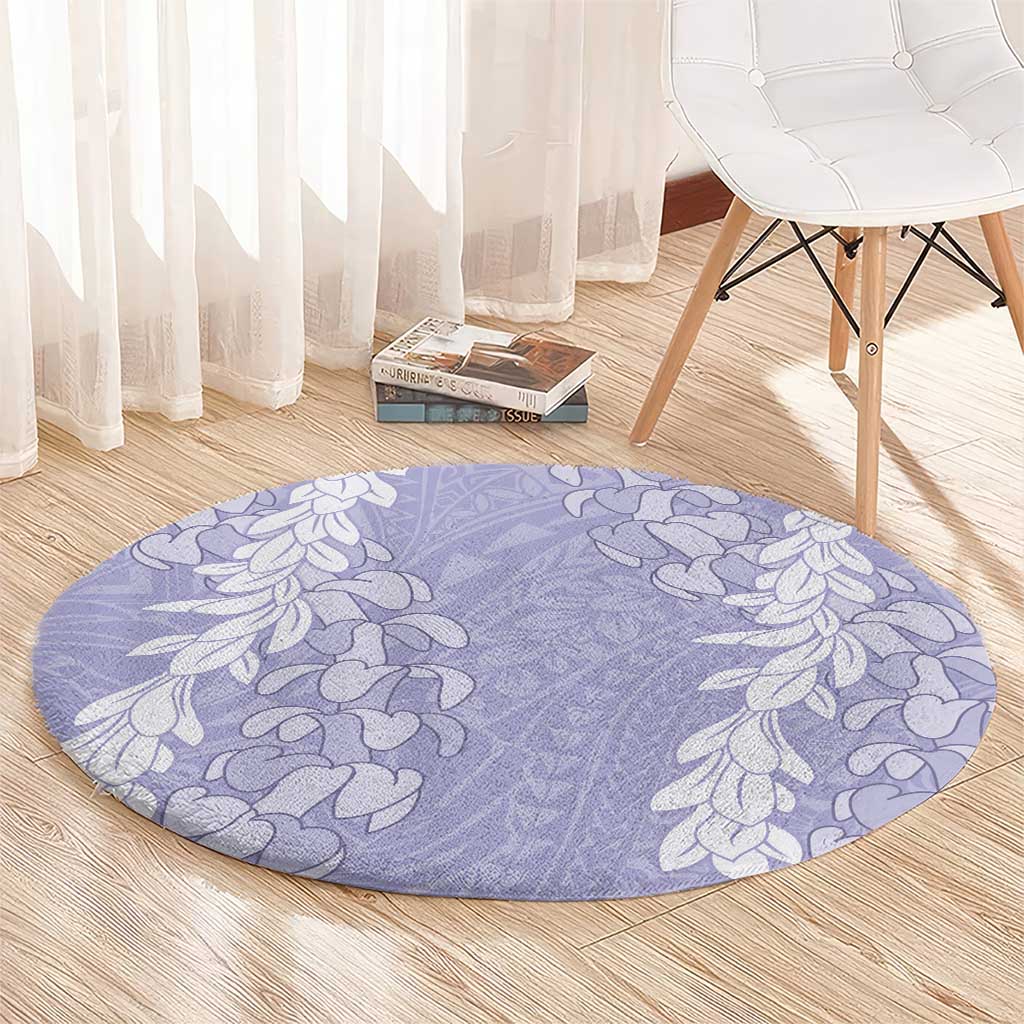 Puakenikeni and Maile Lei Round Carpet Purple Double Strand Lei LT9 - Polynesian Pride