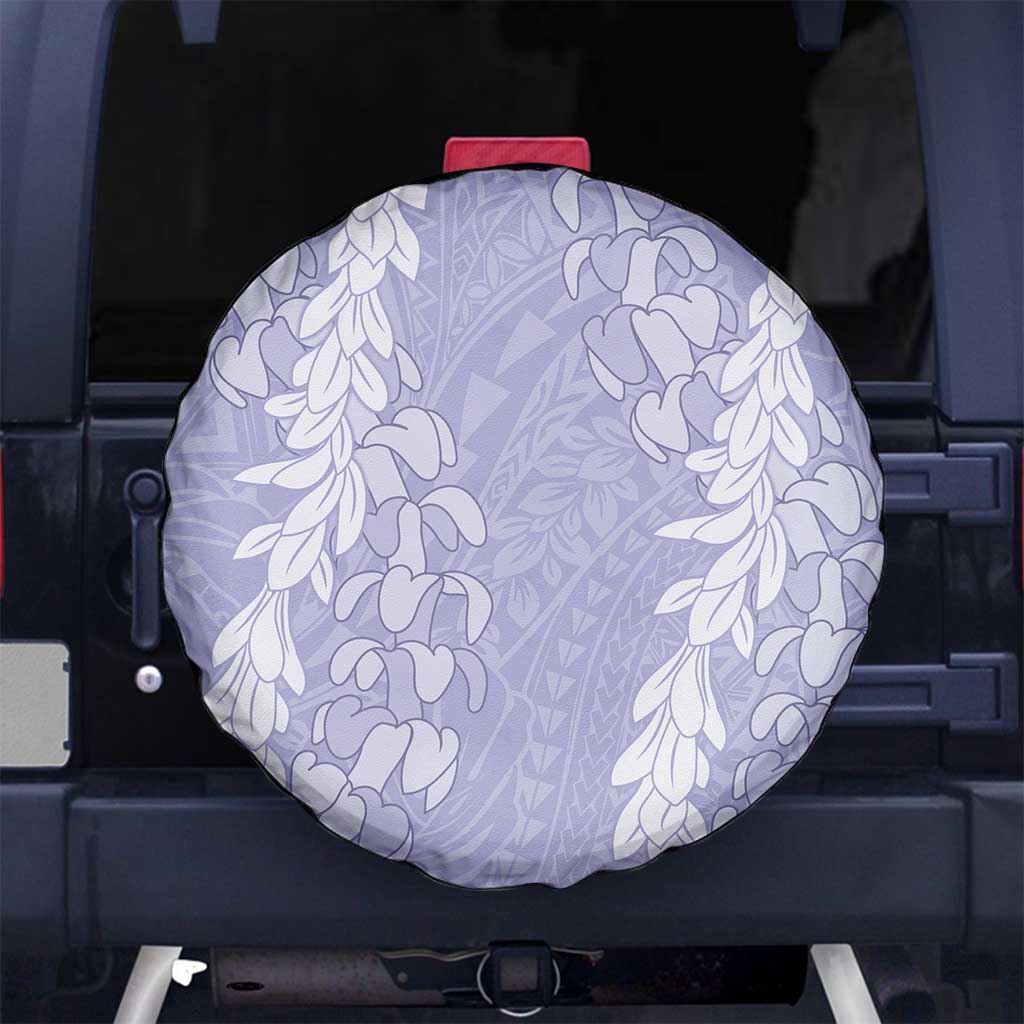 Puakenikeni and Maile Lei Spare Tire Cover Purple Double Strand Lei LT9 No hole Purple - Polynesian Pride