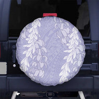 Puakenikeni and Maile Lei Spare Tire Cover Purple Double Strand Lei LT9 No hole Purple - Polynesian Pride