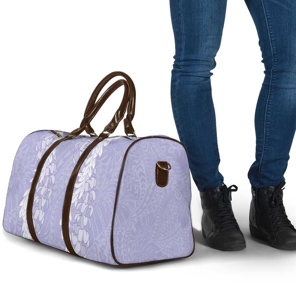 Puakenikeni and Maile Lei Travel Bag Purple Double Strand Lei - Polynesian Pride