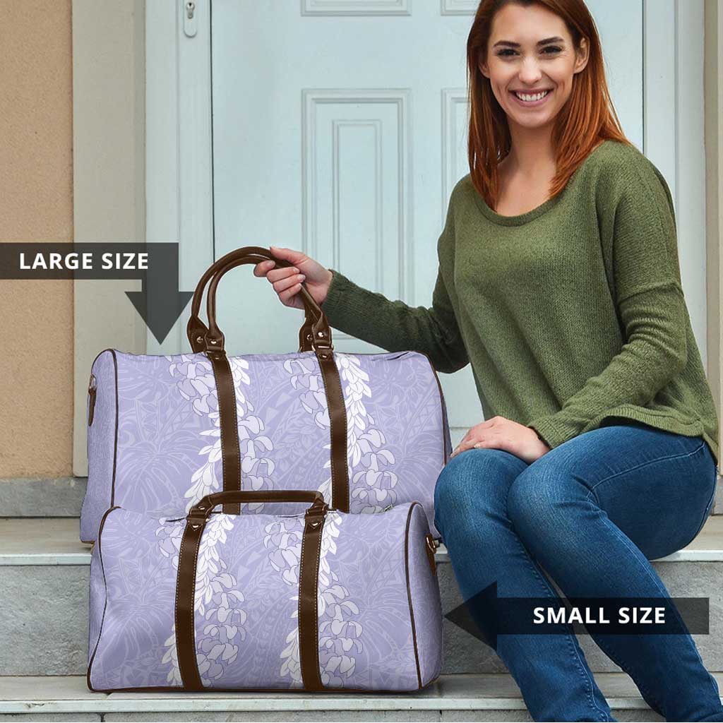 Puakenikeni and Maile Lei Travel Bag Purple Double Strand Lei - Polynesian Pride