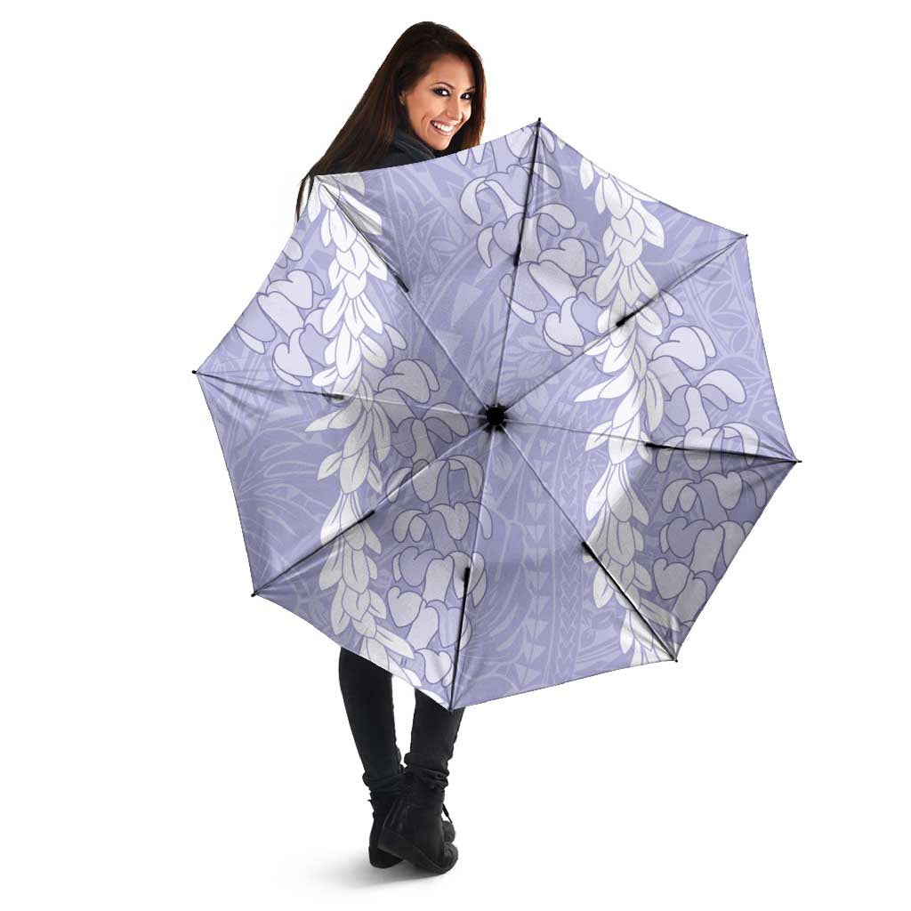 Puakenikeni and Maile Lei Umbrella Purple Double Strand Lei - Polynesian Pride