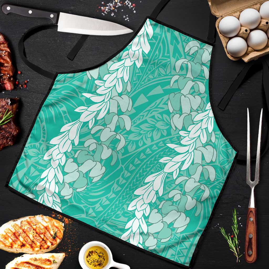 Puakenikeni and Maile Lei Apron Sage Green Double Strand Lei - Polynesian Pride