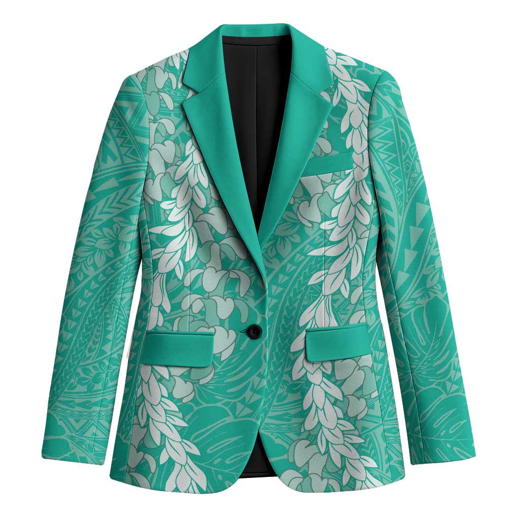 Puakenikeni and Maile Lei Blazer Sage Green Double Strand Lei - Polynesian Pride