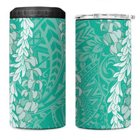 Puakenikeni and Maile Lei 4 in 1 Can Cooler Tumbler Sage Green Double Strand Lei LT9 One Size: 16 oz Sage Green - Polynesian Pride