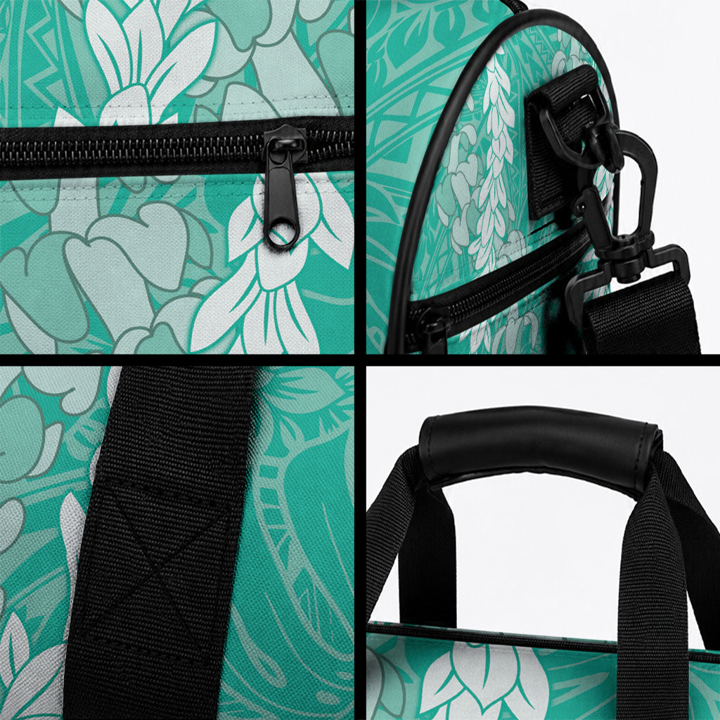 Puakenikeni and Maile Lei Duffle Bag Sage Green Double Strand Lei LT9 - Polynesian Pride