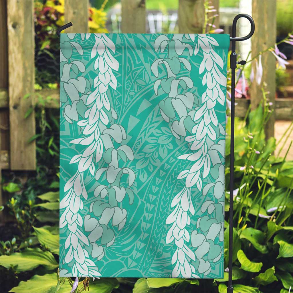 Puakenikeni and Maile Lei Garden Flag Sage Green Double Strand Lei