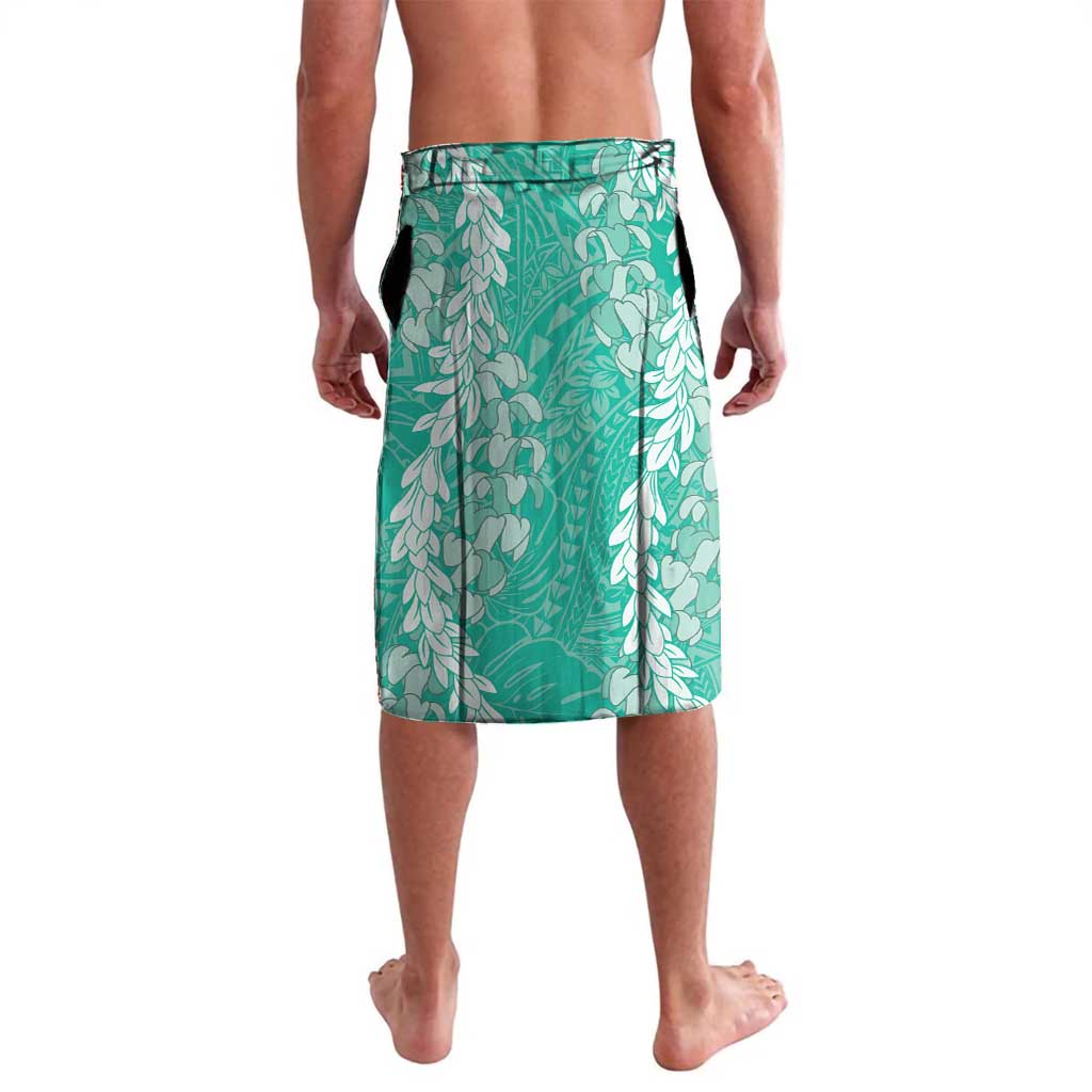 Puakenikeni and Maile Lei Lavalava Sage Green Double Strand Lei