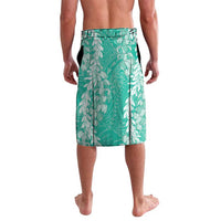Puakenikeni and Maile Lei Lavalava Sage Green Double Strand Lei