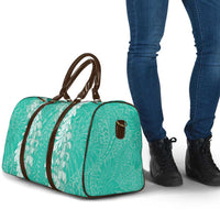 Puakenikeni and Maile Lei Travel Bag Sage Green Double Strand Lei - Polynesian Pride