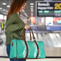 Puakenikeni and Maile Lei Travel Bag Sage Green Double Strand Lei - Polynesian Pride