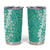 Puakenikeni and Maile Lei Tumbler Cup Sage Green Double Strand Lei