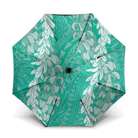 Puakenikeni and Maile Lei Umbrella Sage Green Double Strand Lei LT9 One Size Folded 11.42 inch Opened Diameter 37.4 inch Sage Green - Polynesian Pride