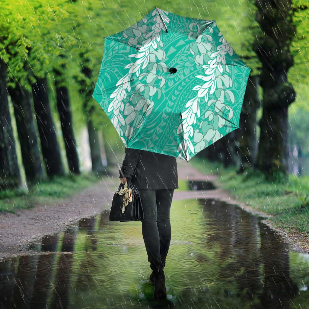 Puakenikeni and Maile Lei Umbrella Sage Green Double Strand Lei LT9 - Polynesian Pride