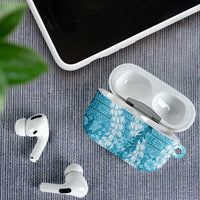 Blue Puakenikeni and Maile Lei AirPods Case Hawaiian Style Tribal Tapa Double Strand Lei LT9 - Polynesian Pride