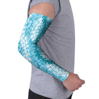 Blue Puakenikeni and Maile Lei Arm Sleeves Hawaiian Style Tribal Tapa Double Strand Lei LT9 - Polynesian Pride