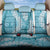 Blue Puakenikeni and Maile Lei Back Car Seat Cover Hawaiian Style Tribal Tapa Double Strand Lei