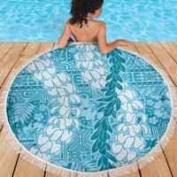 Blue Puakenikeni and Maile Lei Beach Blanket Hawaiian Style Tribal Tapa Double Strand Lei LT9 - Polynesian Pride
