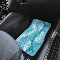Blue Puakenikeni and Maile Lei Car Mats Hawaiian Style Tribal Tapa Double Strand Lei LT9 - Polynesian Pride