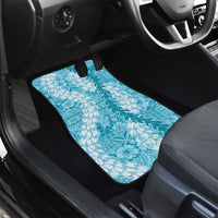 Blue Puakenikeni and Maile Lei Car Mats Hawaiian Style Tribal Tapa Double Strand Lei LT9 - Polynesian Pride