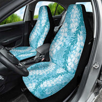 Blue Puakenikeni and Maile Lei Car Seat Cover Hawaiian Style Tribal Tapa Double Strand Lei LT9 - Polynesian Pride