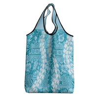 Blue Puakenikeni and Maile Lei Grocery Bag Hawaiian Style Tribal Tapa Double Strand Lei LT9 - Polynesian Pride