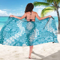 Blue Puakenikeni and Maile Lei Sarong Hawaiian Style Tribal Tapa Double Strand Lei LT9 - Polynesian Pride