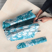 Blue Puakenikeni and Maile Lei Umbrella Hawaiian Style Tribal Tapa Double Strand Lei LT9 - Polynesian Pride