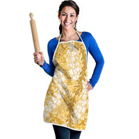 Gold Puakenikeni and Maile Lei Apron Hawaiian Style Tribal Tapa Double Strand Lei LT9 - Polynesian Pride