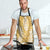 Gold Puakenikeni and Maile Lei Apron Hawaiian Style Tribal Tapa Double Strand Lei - Polynesian Pride