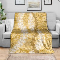 Gold Puakenikeni and Maile Lei Blanket Hawaiian Style Tribal Tapa Double Strand Lei LT9 - Polynesian Pride