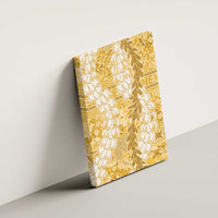 Gold Puakenikeni and Maile Lei Canvas Wall Art Hawaiian Style Tribal Tapa Double Strand Lei LT9 - Polynesian Pride