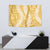 Gold Puakenikeni and Maile Lei Tapestry Hawaiian Style Tribal Tapa Double Strand Lei