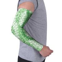 Green Puakenikeni and Maile Lei Arm Sleeves Hawaiian Style Tribal Tapa Double Strand Lei LT9 - Polynesian Pride