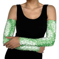 Green Puakenikeni and Maile Lei Arm Sleeves Hawaiian Style Tribal Tapa Double Strand Lei LT9 - Polynesian Pride