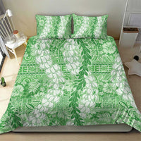 Green Puakenikeni and Maile Lei Bedding Set Hawaiian Style Tribal Tapa Double Strand Lei LT9 - Polynesian Pride