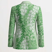 Green Puakenikeni and Maile Lei Blazer Hawaiian Style Tribal Tapa Double Strand Lei LT9 - Polynesian Pride