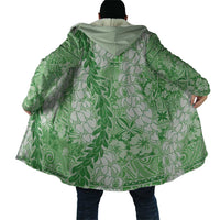 Green Puakenikeni and Maile Lei Cloak Hawaiian Style Tribal Tapa Double Strand Lei LT9 - Polynesian Pride
