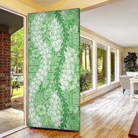 Green Puakenikeni and Maile Lei Door Cover Hawaiian Style Tribal Tapa Double Strand Lei LT9 - Polynesian Pride