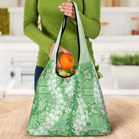 Green Puakenikeni and Maile Lei Grocery Bag Hawaiian Style Tribal Tapa Double Strand Lei LT9 - Polynesian Pride